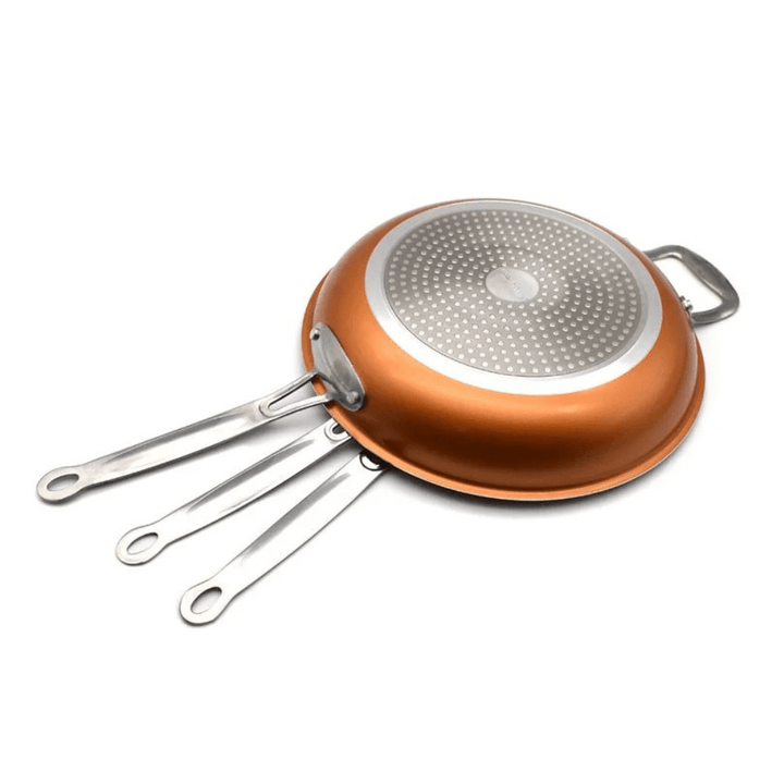 Skanto | Profesjonell Kobberpanne med Non-Stick Belegg & Rask Varmeledning