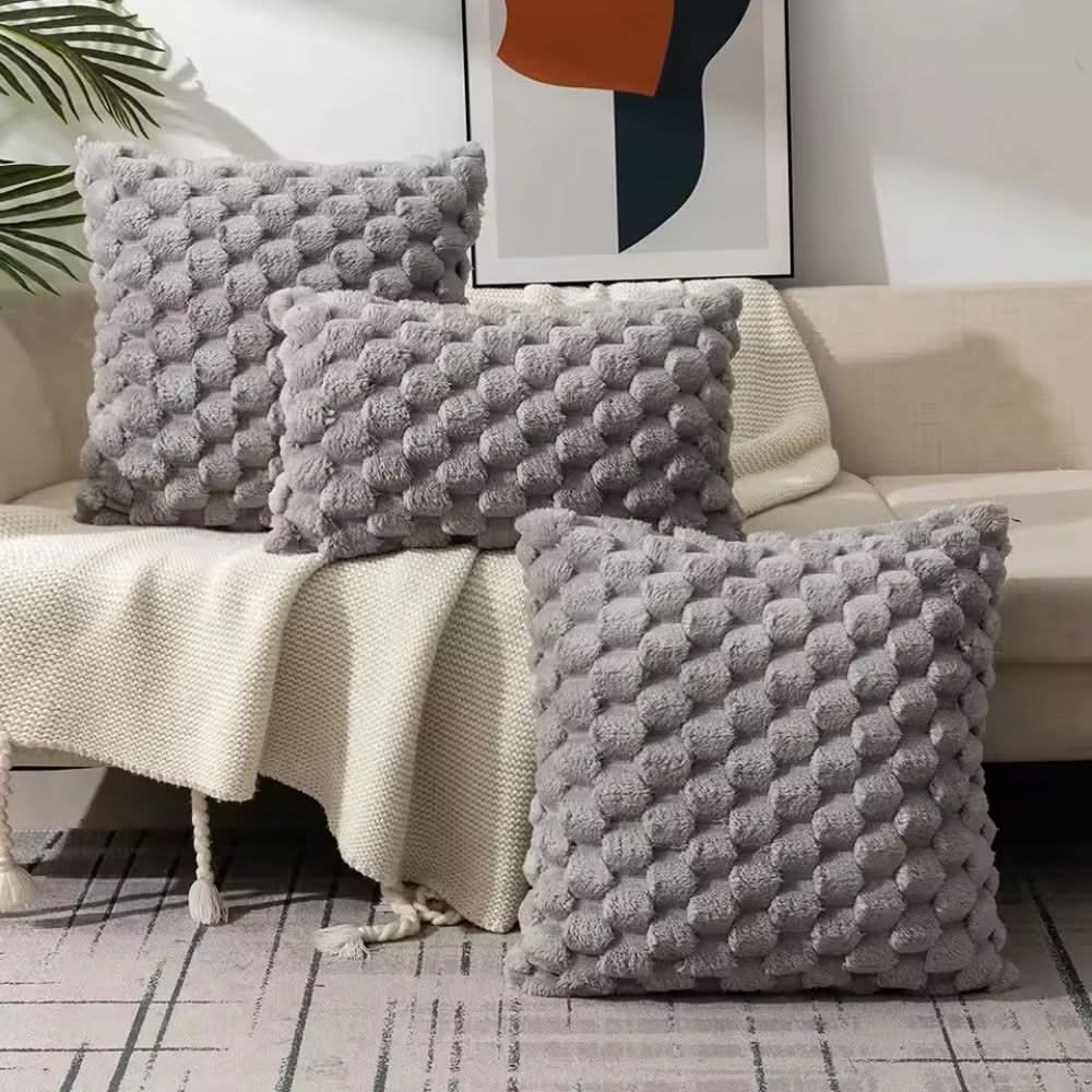 Kissenbezug fra Baumwollmischgewebe med flauschigem 3D-Griff