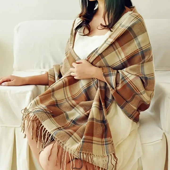 Skanto | Myk scarf med diamantmønster for tidløs stil og varm eleganse