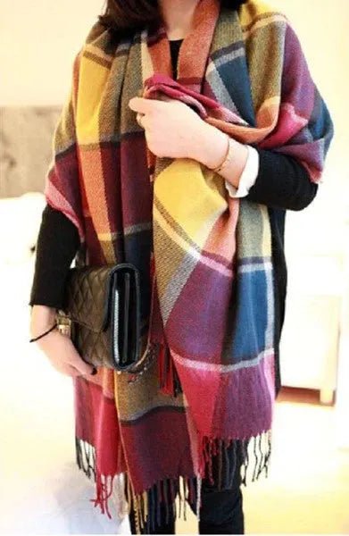 Skanto | Myk scarf med diamantmønster for tidløs stil og varm eleganse