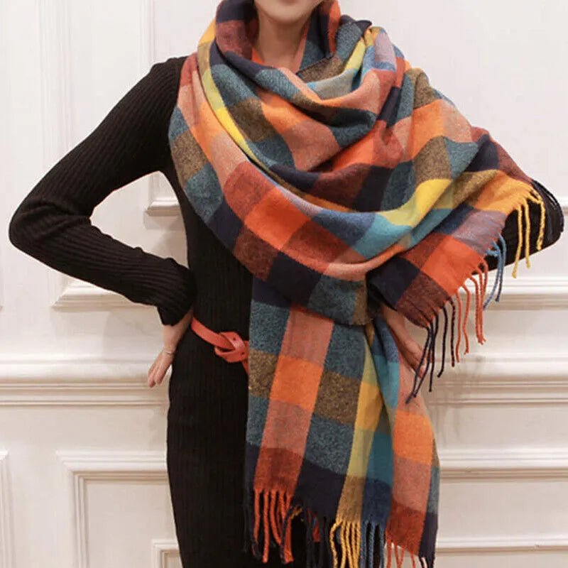 Skanto | Myk scarf med diamantmønster for tidløs stil og varm eleganse