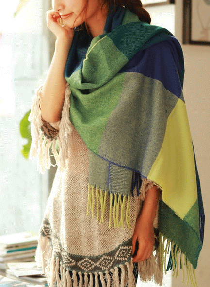 Skanto | Myk scarf med diamantmønster for tidløs stil og varm eleganse