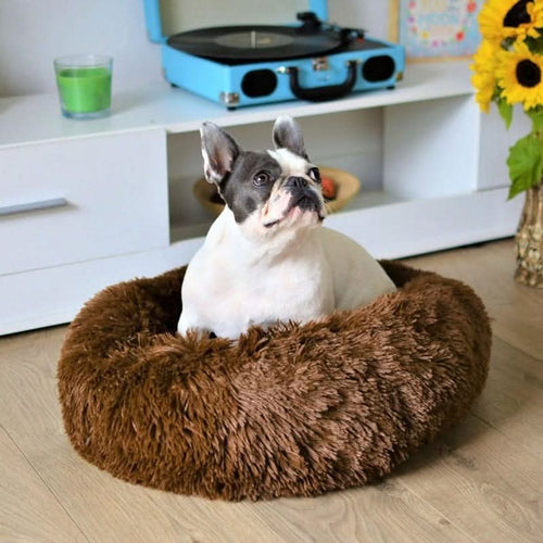 Skanto | Anti-Stress Hundeseng med Myk Fuskepels & Støttende Polstring