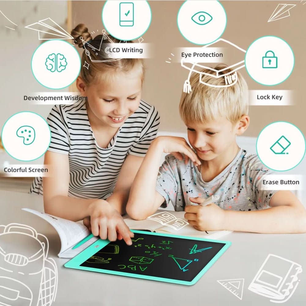 Skanto | LCD Tegnebrett for Barn & Reise med Én-Trykk Slett