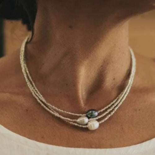 Elegant Vintage Naturlig Perle Halskjede - Elara Skanto