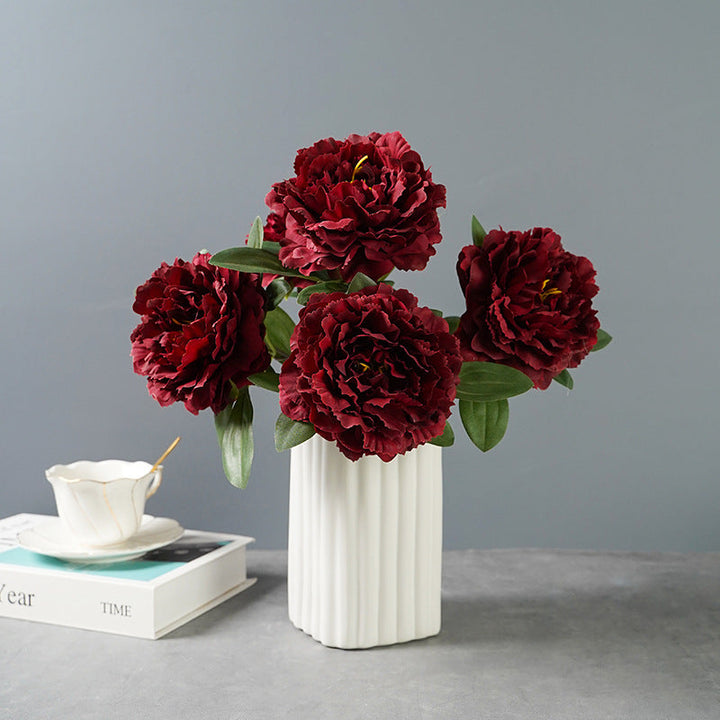 Kunstige 5 store hodet peonblomster