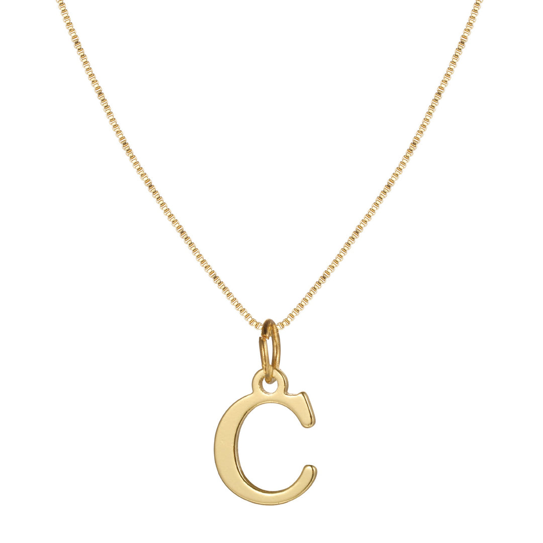 Skanto | 14k Minimal Serif Initial Halskjede