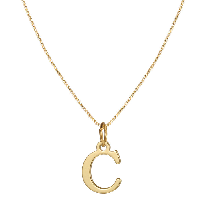 Skanto | 14k Minimal Serif Initial Halskjede
