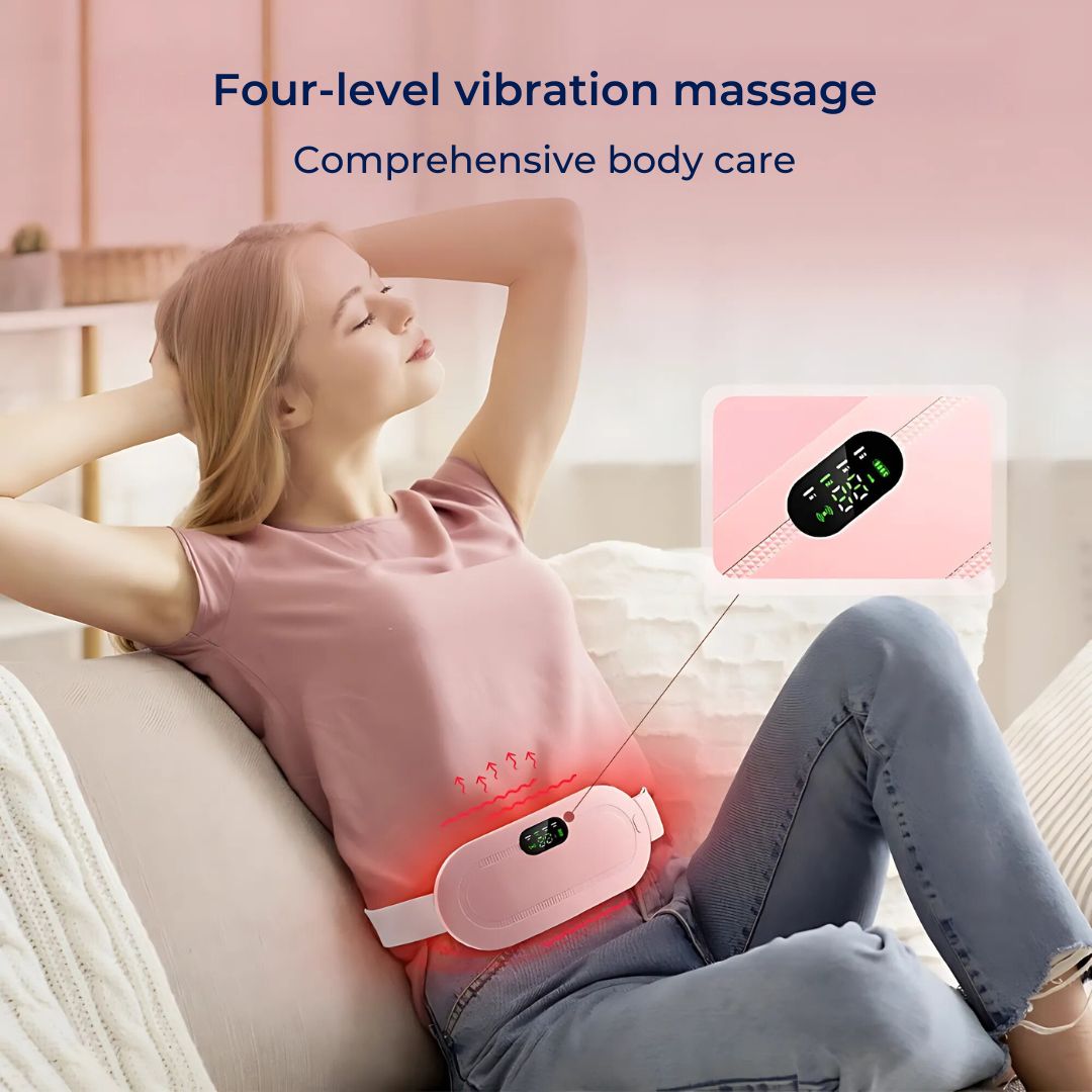 CalmFlow Varmepute for Menstruasjonskramper | Lindre Menstruasjonskramper - Beroligende Varme for Kramper - Musklene Avslapping - Stressreduksjon Skanto
