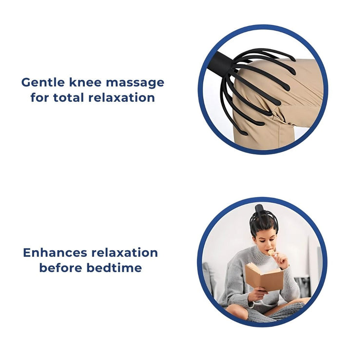 CalmFlow Smart Electric Octopus Hode Massager | Hodebunnsmassasje - Stresslettelse - Forbedret Søvn - Multi-retning Vibrasjons Hode Massager Skanto