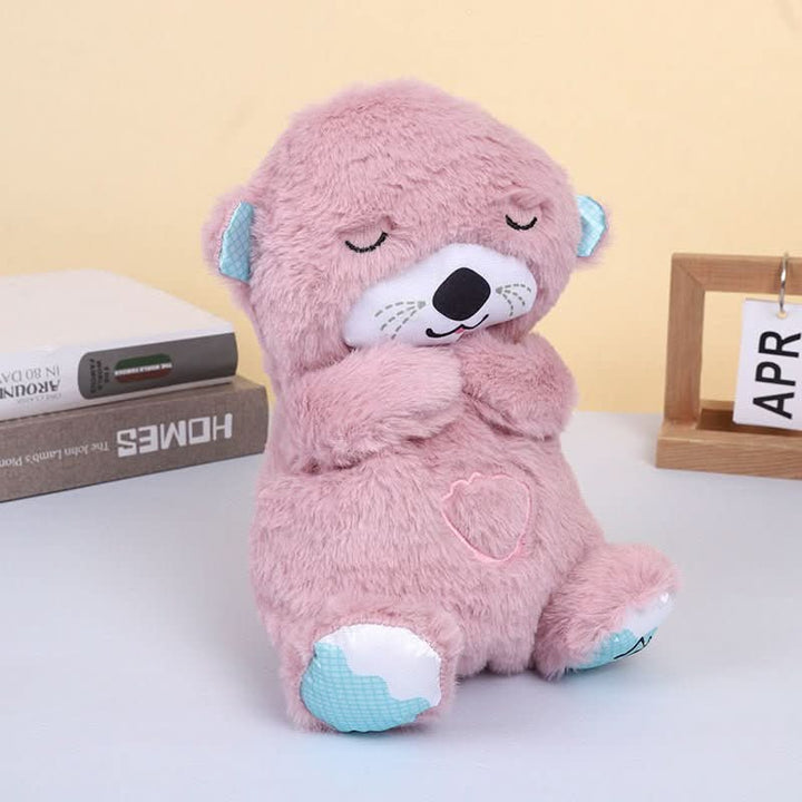 Skanto | SereniBreath Plush Oter | Pustende Kosedyr med Lys & Vibrasjon | Beroligende Kosedyr for Søvn & Avslapning