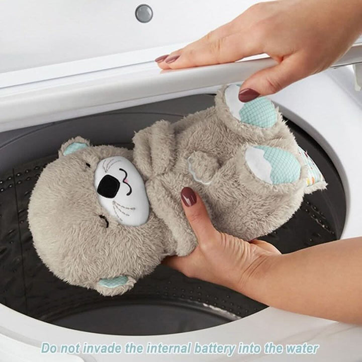 Skanto | SereniBreath Plush Oter | Pustende Kosedyr med Lys & Vibrasjon | Beroligende Kosedyr for Søvn & Avslapning
