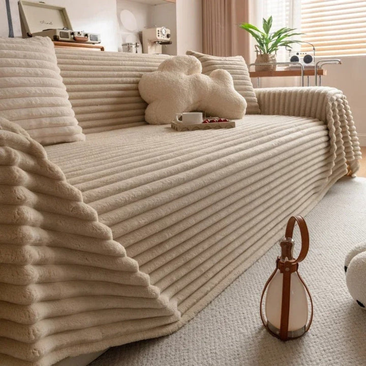 Skanto | Plysj Stripete Varm Sofa Trekk
