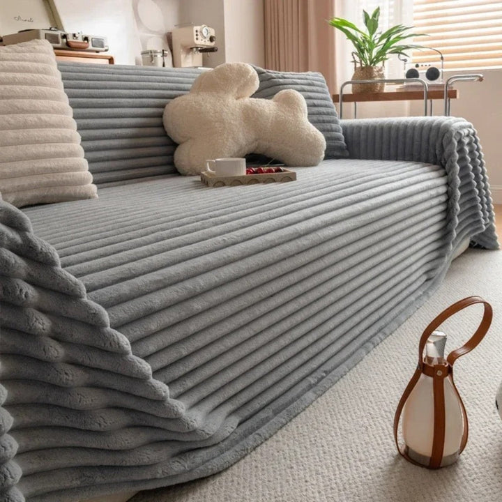Skanto | Plysj Stripete Varm Sofa Trekk