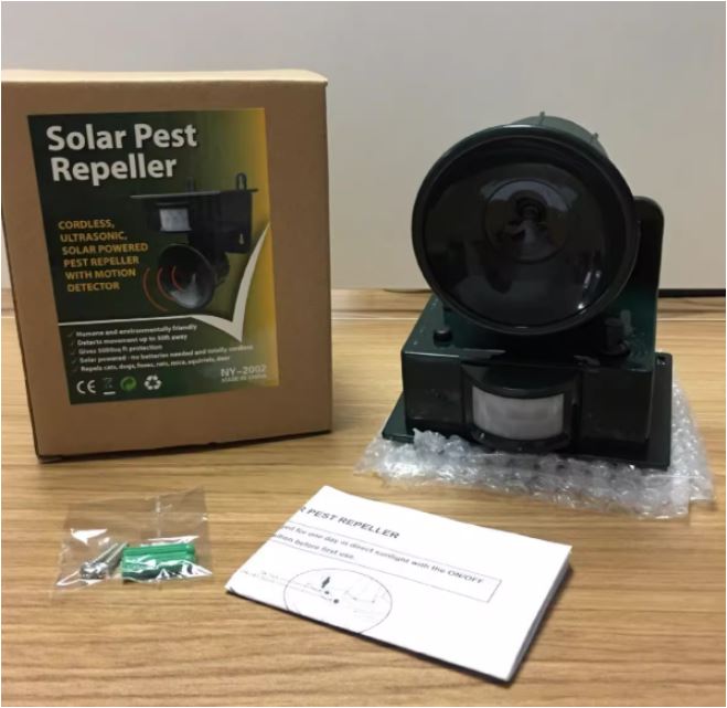 Solar Dyreavskrekk med Ultralyd & Bevegelsessensor | Skanto