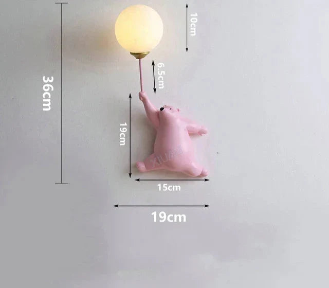 Vegglampe for barnerom | Stilfull tegneserie vegglampe for barnehagen | Skanto