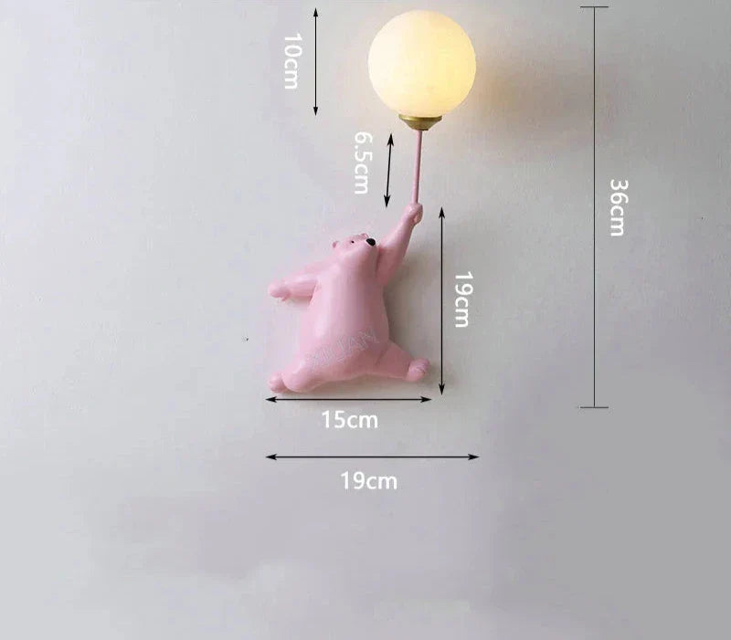 Vegglampe for barnerom | Stilfull tegneserie vegglampe for barnehagen | Skanto