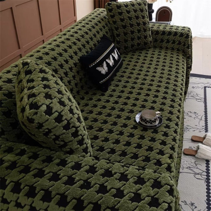 Skanto | Cavalli Houndstooth Plush Sofa Cover