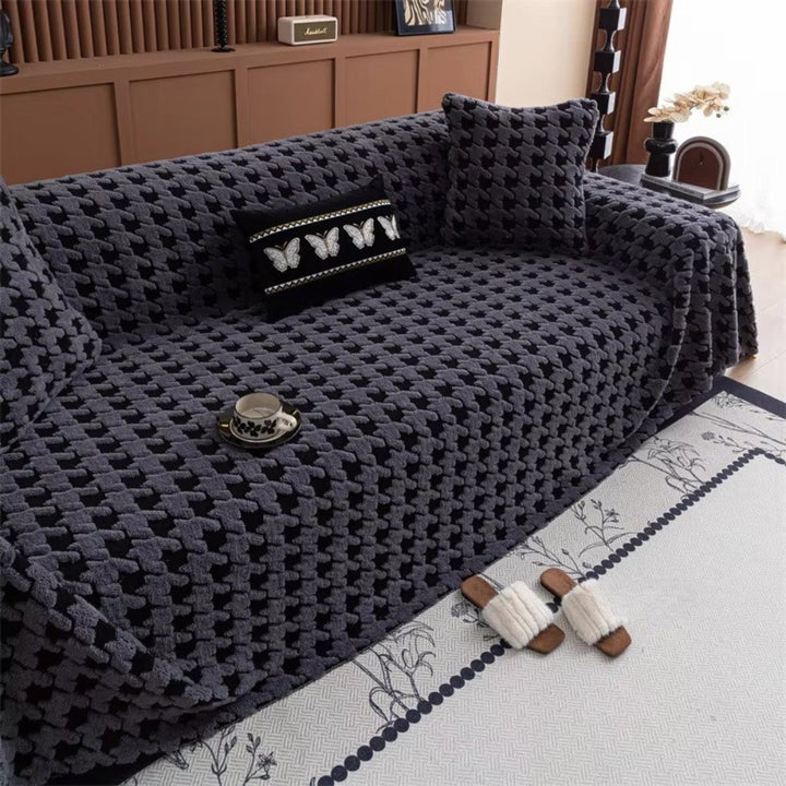 Skanto | Cavalli Houndstooth Plush Sofa Cover
