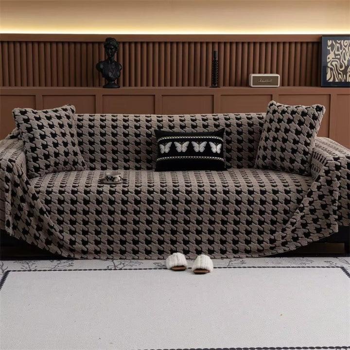 Skanto | Cavalli Houndstooth Plush Sofa Cover