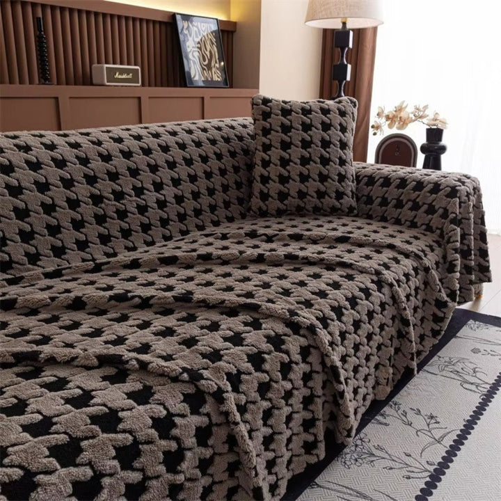 Skanto | Cavalli Houndstooth Plush Sofa Cover