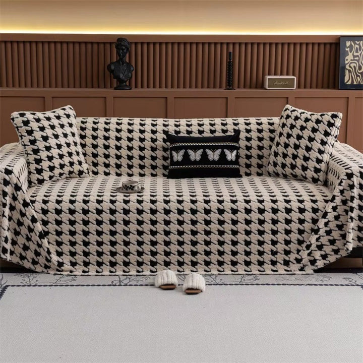 Skanto | Cavalli Houndstooth Plush Sofa Cover