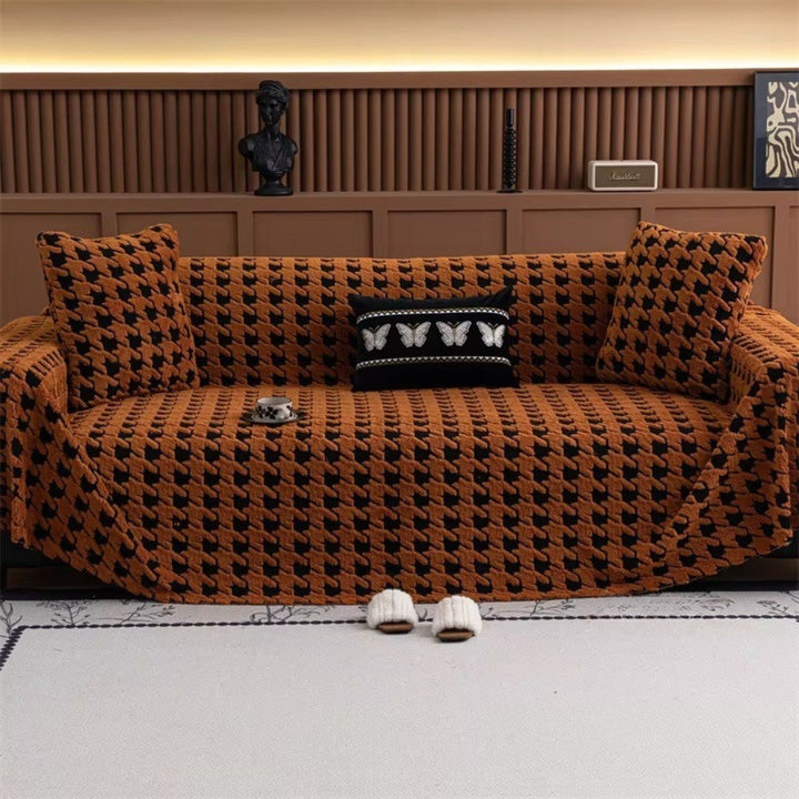 Skanto | Cavalli Houndstooth Plush Sofa Cover