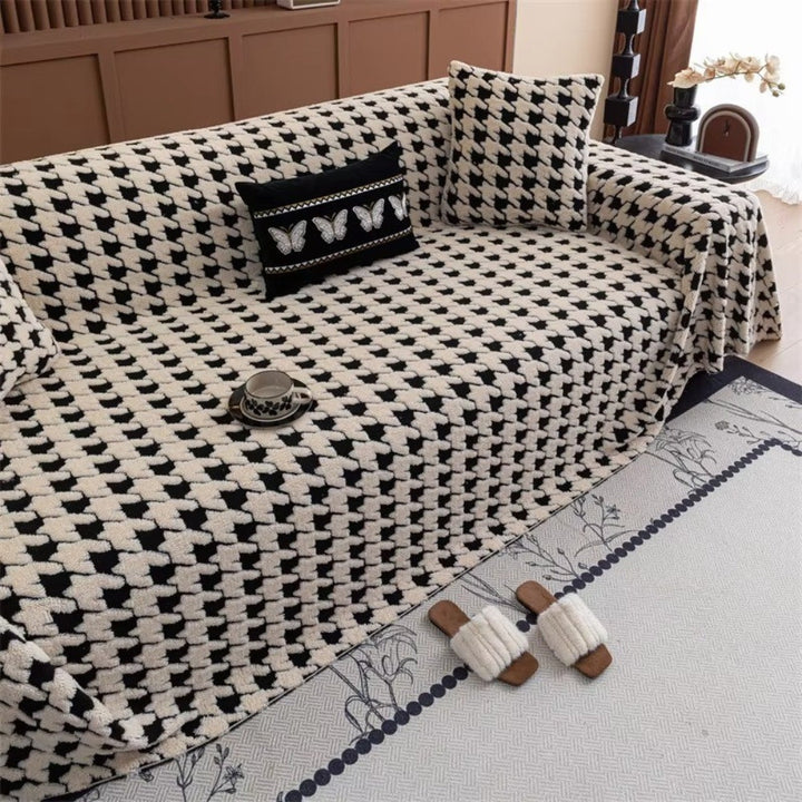 Skanto | Cavalli Houndstooth Plush Sofa Cover
