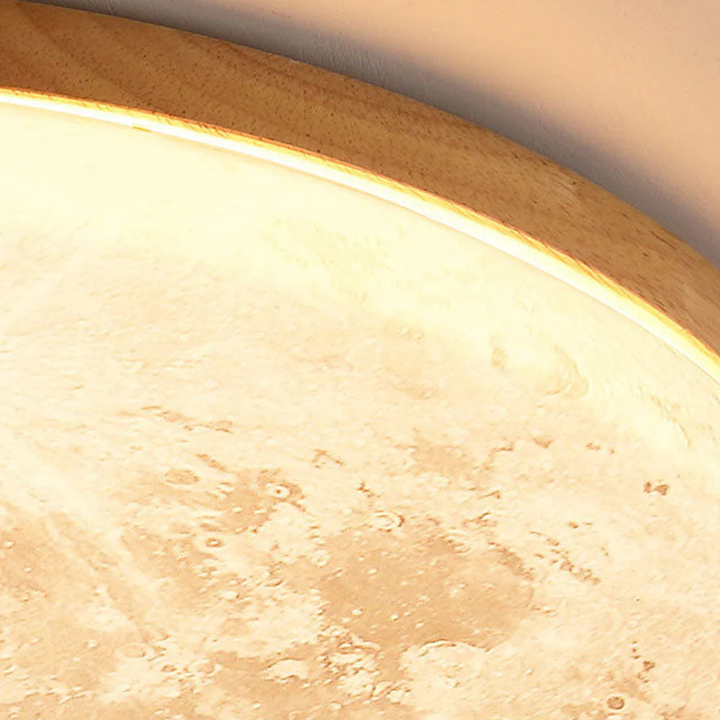 3D-Mond-LED-Deckenleuchte, dimmbar, Metall, Schlafzimmerleuchte