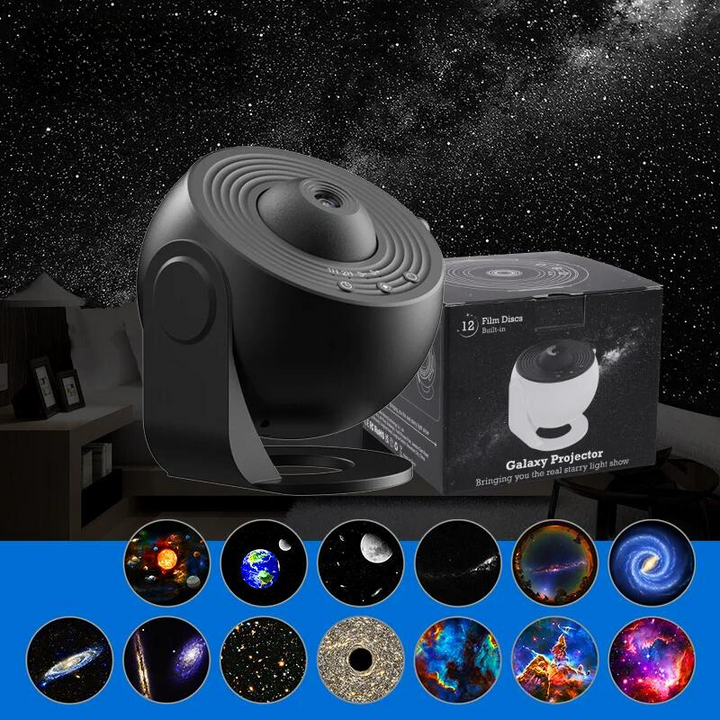 Skanto | CelestialGlow 12-i-1 HD Stjerneprojektorlampe Med Rotasjon