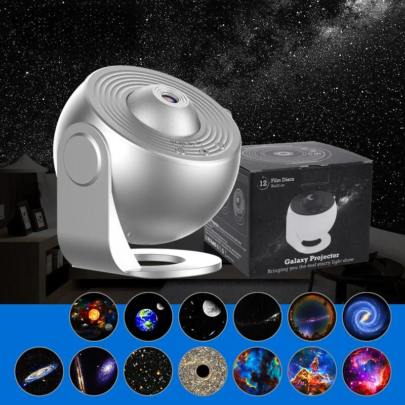Skanto | CelestialGlow 12-i-1 HD Stjerneprojektorlampe Med Rotasjon
