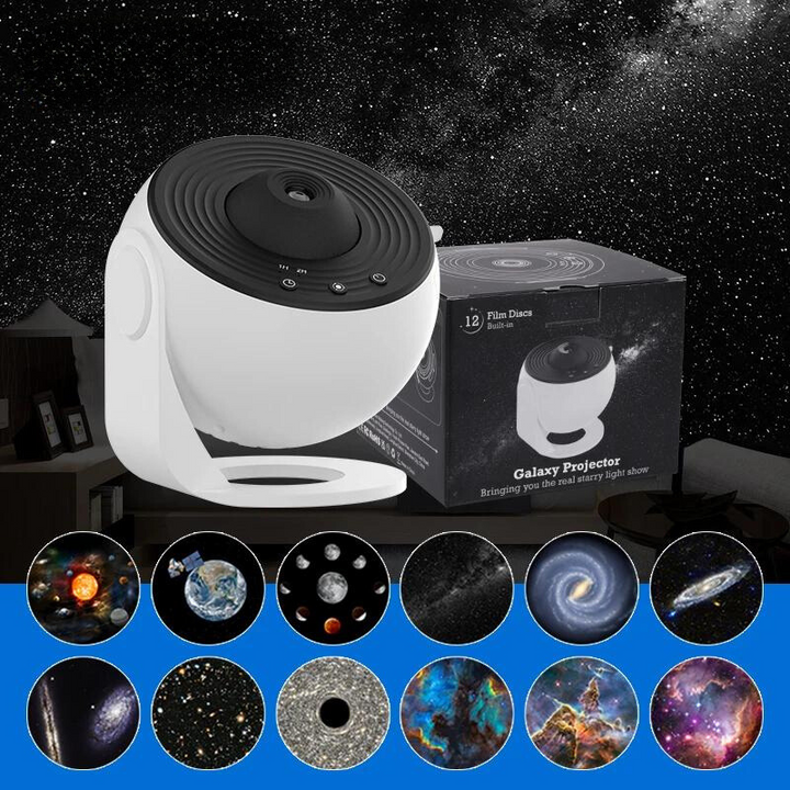 Skanto | CelestialGlow 12-i-1 HD Stjerneprojektorlampe Med Rotasjon