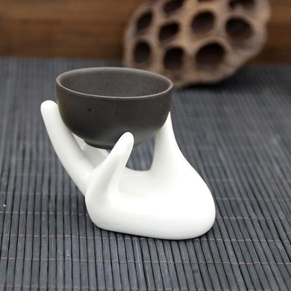 Keramisk Håndformet Luftplante Egg Smykkeholder | Skanto