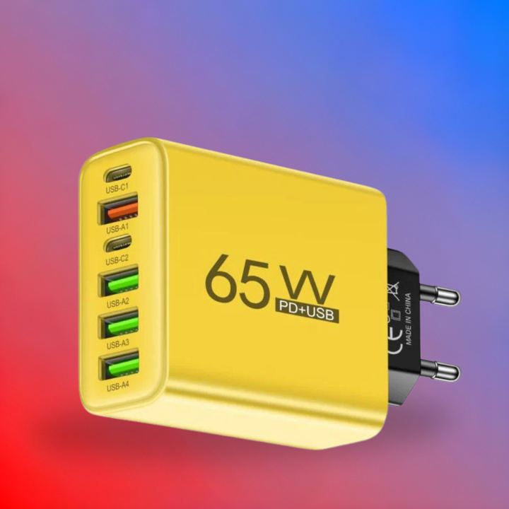 Skanto | Lader 65W Multi Port USB C Adaptør Kompakt Desktop Stasjon