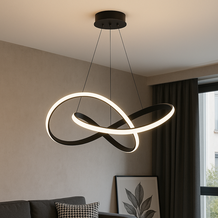 Skanto | Moderne Pendellampe Spisestue Aluminium Svart