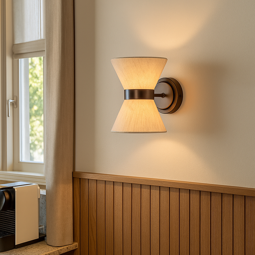 Skanto | Silke Skjerm Vegglampe – Moderne Wabi Sabi Design