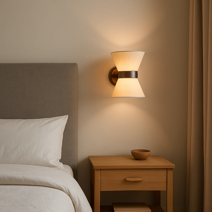 Skanto | Silke Skjerm Vegglampe – Moderne Wabi Sabi Design