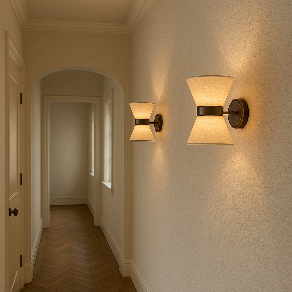 Skanto | Silke Skjerm Vegglampe – Moderne Wabi Sabi Design