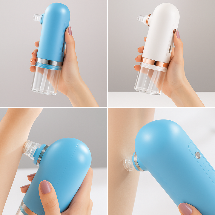 GlowPure | Hydra Dermabrasion Enhet – Dyp Pore Rensing – Skånsom Vannbasert Peeling – Hjemmebehandling for Sensitiv Hud Skanto