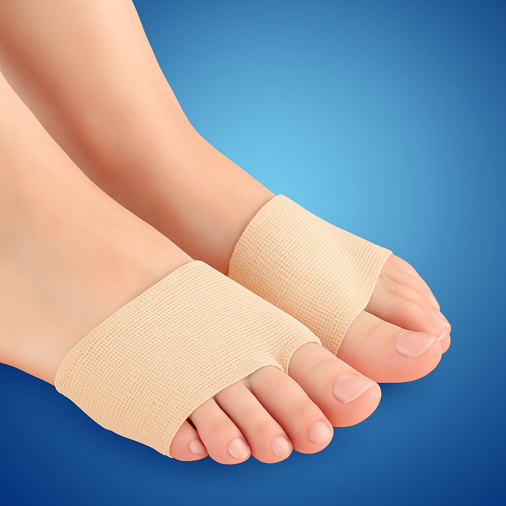 CushionFlex Fremre fotbeskyttelse | Silikon Gelpute - Absorberer støt på foten - Smertelindring - for Metatarsalgia - Daglig komfort Skanto
