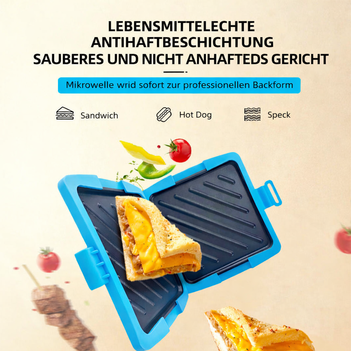 CrunchMate™ Sandwich Maker for Microwave & Oven | Skanto