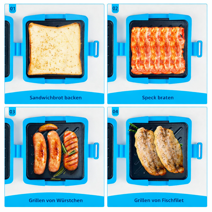 CrunchMate™ Sandwich Maker for Microwave & Oven | Skanto