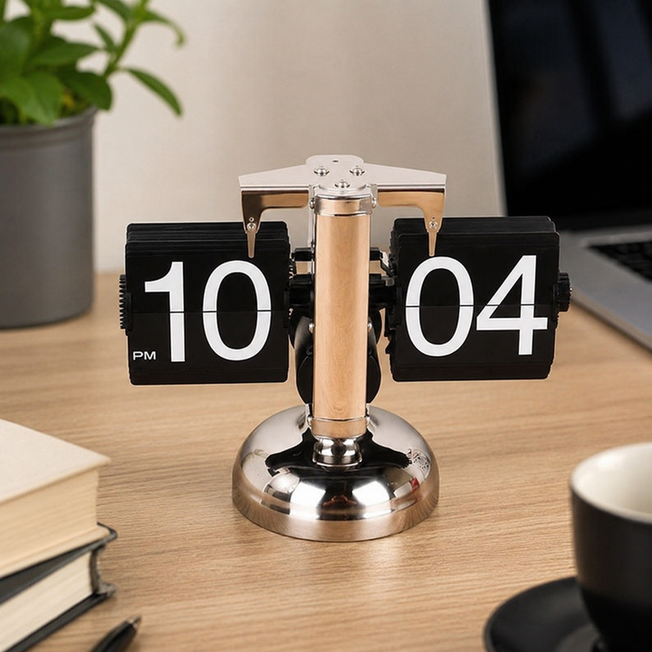 Retro Flip Clock with Automatic Turning Element | Skanto