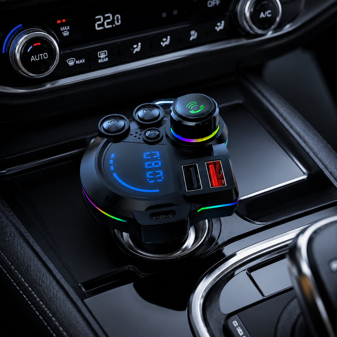 Bil FM-sender Bluetooth 5.3 Dual-USB | Skanto
