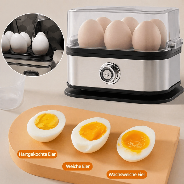 Multifunksjonell eggkoker med gjennomsiktig lokk | Skanto