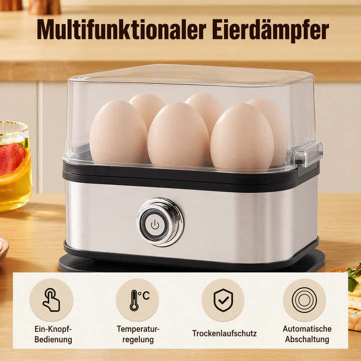 Multifunksjonell eggkoker med gjennomsiktig lokk | Skanto