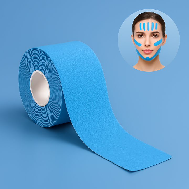 Kinesiotaping for reduksjon av ansikts- og halsfolder Skanto