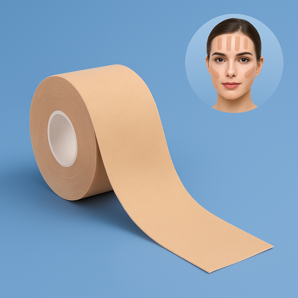 Kinesiotaping for reduksjon av ansikts- og halsfolder Skanto