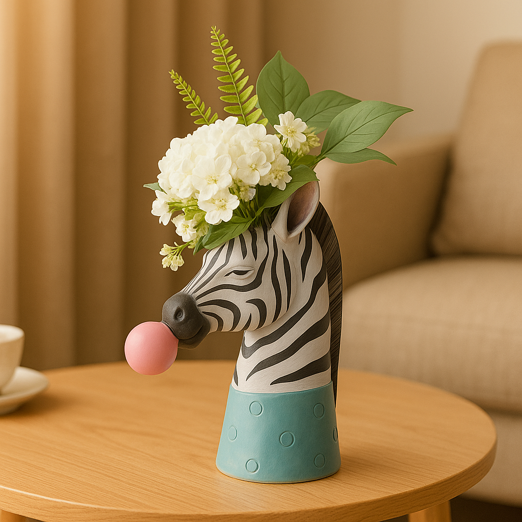 SafariWhimsy – Kunstnerisk, dyreinspirert boblevase Skanto