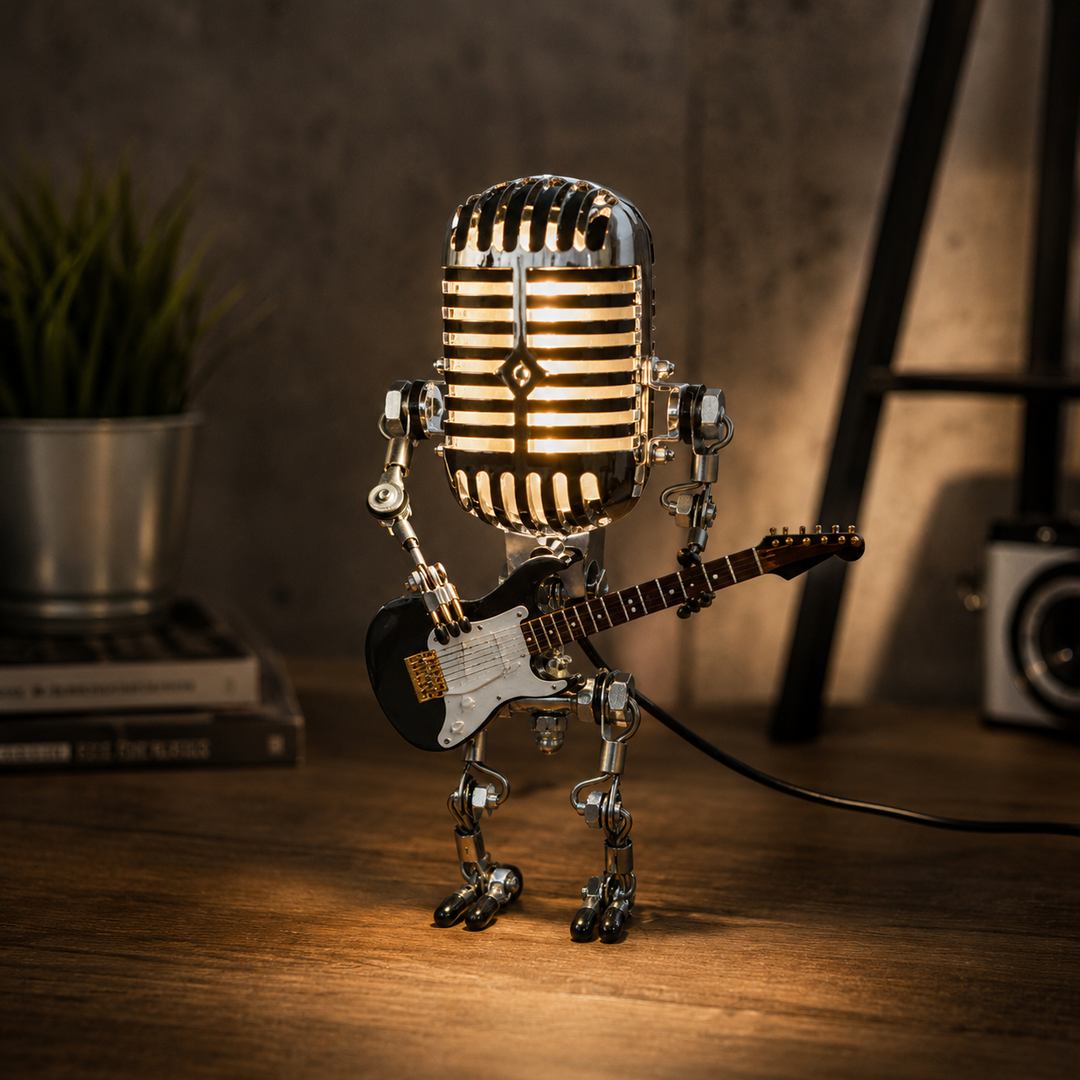 Robot bordlampe med justerbart LED lys | Skanto